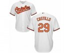 Mens Majestic Baltimore Orioles #29 Welington Castillo Replica White Home Cool Base MLB Jersey