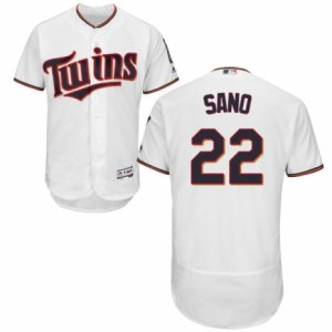 Men\'s Majestic Minnesota Twins #22 Miguel Sano White Flexbase Authentic Collection MLB Jersey