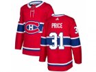 Men Adidas Montreal Canadiens #31 Carey Price Red Home Authentic Stitched NHL Jersey