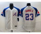 Men's Atlanta Braves #23 Michael Harris II White 2023 City Connect Flex Base Stitched Baseball Jersey