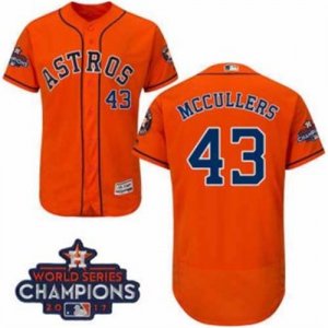 Astros #43 Lance McCullers Orange Flexbase Authentic Collection 2017 World Series Champions Stitched MLB Jersey