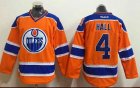 nhl Edmonton Oilers #4 Hall orange