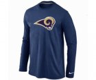 Nike St.Louis Rams Logo Long Sleeve T-Shirt D.Blue