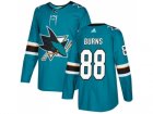 Men Adidas San Jose Sharks #88 Brent Burns Teal Home Authentic Stitched NHL Jersey