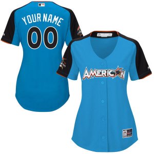 Womens American League Majestic Blue 2017 MLB All-Star Game Personalized Home Run Derby Jersey