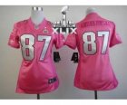 2015 Super Bowl XLIX nike women nfl jerseys new england patriots #87 gronkowski pink[nike love]