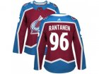 Women Adidas Colorado Avalanche #96 Mikko Rantanen Burgundy Home Authentic Stitched NHL Jersey