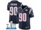 Youth Nike New England Patriots #90 Malcom Brown Navy Blue Team Color Vapor Untouchable Limited Player Super Bowl LII NFL Jersey