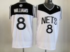 nba new jersey nets #8 williams white