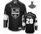 nhl jerseys los angeles kings #28 stoll black-white[2014 Stanley cup champions]