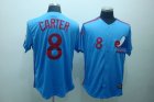 mlb montreal expos #8 carter m&n blue