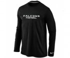 Nike Atlanta Falcons Authentic font Long Sleeve T-Shirt Black