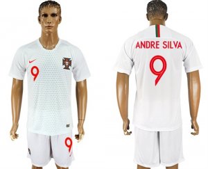 Portugal 9 ANDRE SILVA Away 2018 FIFA World Cup Soccer Jersey