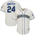 Seattle Mariners #24 Ken Griffey Cream 2016 Hall Of Fame Induction Cool Base Jersey