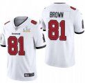 Nike Buccaneers #81 Antonio Brown White 2021 Super Bowl LV Vapor Untouchable