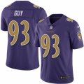Mens Nike Baltimore Ravens #93 Lawrence Guy Limited Purple Rush NFL Jersey