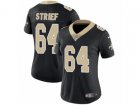 Women Nike New Orleans Saints #64 Zach Strief Vapor Untouchable Limited Black Team Color NFL Jersey