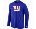 Nike New York Giants Logo Long Sleeve T-Shirt BLUE
