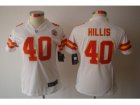 Nike Women Kansas City Chiefs #40 Peyton Hillis White Jerseys