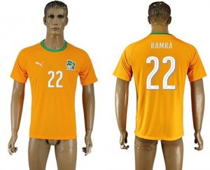 Cote d\'lvoire #22 Bamba Home Soccer Country Jersey