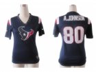 Nike Women Houston Texans #80 Andre a.johnson Blue Field Flirt Fashion Jerseys[2012]