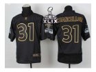 2015 Super Bowl XLIX Nike jerseys seattle seahawks #31 kam chancellor black[Elite gold lettering fashion]