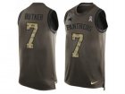 Mens Nike Carolina Panthers #7 Harrison Butker Limited Green Salute to Service Tank Top NFL Jersey