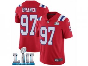 Men Nike New England Patriots #97 Alan Branch Red Alternate Vapor Untouchable Limited Player Super Bowl LII NFL Jersey