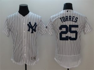 New York Yankees #25 Gleyber Torres White Flexbase Jersey