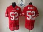 2013 Super Bowl XLVII NEW San Francisco 49ers #52 Patrick Willis Red With Hall of Fame 50th Patch(Elite)