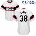 Men's Majestic Chicago White Sox #38 Mat Latos Authentic White 2013 Alternate Home Cool Base MLB Jersey
