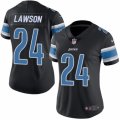 Women's Nike Detroit Lions #24 Nevin Lawson Limited Black Rush NFL Jersey