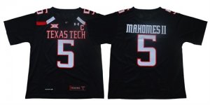 Texas Tech Red Raiders #5 Patrick Mahomes Black With C Patch College Football Jersey