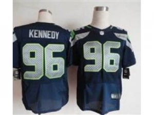 Nike NFL Seattle Seahawks #96 Cortez Kennedy Blue Jerseys(Elite)