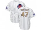Youth Chicago Cubs #47 Miguel Montero White(Blue Strip) 2017 Gold Program Cool Base Stitched MLB Jersey