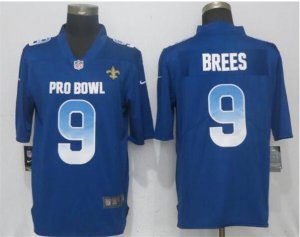Nike NFC Saints #9 Drew Brees Royal 2019 Pro Bowl Limited Jersey