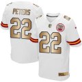 Nike Kansas City Chiefs #22 Marcus Peters White Mens Stitched NFL Elite Gold Jersey