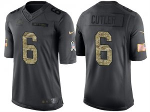 Nike Chicago Bears #6 Jay Cutler Mens Stitched Black NFL Salute to Service Limited Jerseys