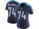 Women Nike Tennessee Titans #74 Bruce Matthews Vapor Untouchable Limited Navy Blue Alternate NFL Jersey