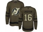 Adidas New Jersey Devils #16 Jacob Josefson Green Salute to Service Stitched NHL Jersey