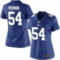 Womens Nike New York Giants #54 Olivier Vernon Limited Royal Blue Team Color NFL Jersey