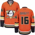 Mens Reebok Anaheim Ducks #16 Ryan Garbutt Premier Orange Third NHL Jersey