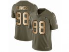 Men Nike New England Patriots #98 Trey Flowers Limited Olive Gold 2017 Salute to Service NFL Jersey
