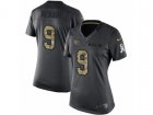 Women Nike Tennessee Titans #9 Steve McNair Limited Black 2016 Salute to Service NFL Jersey