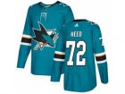 Men Adidas San Jose Sharks #72 Tim Heed Teal Home Authentic Stitched NHL Jersey