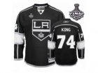 nhl jerseys los angeles kings #74 Dwight King Black-white[2012 stanley cup]