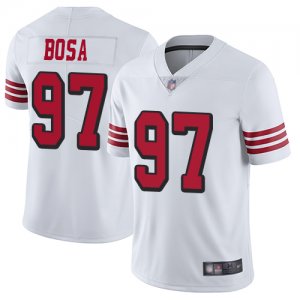 Nike 49ers #97 Nick Bosa White 2019 NFL Draft First Round Pick Color Rush Vapor Untouchable Limited