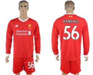 2017-18 Liverpool 56 RANDALL Home Long Sleeve Soccer Jersey