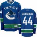 Mens Reebok Vancouver Canucks #44 Erik Gudbranson Authentic Navy Blue Home NHL Jersey
