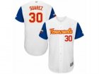 Mens Venezuela Baseball Majestic #30 Robert Suarez White 2017 World Baseball Classic Authentic Team Jersey